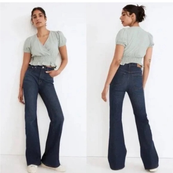 Madewell The Perfect Vintage Flare Dark Wash Jeans 27 X 33 - Picture 1 of 6